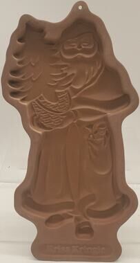 Longaberger Pottery Limited Edition 1991 Kris Kringle Christmas Cookie Mold box